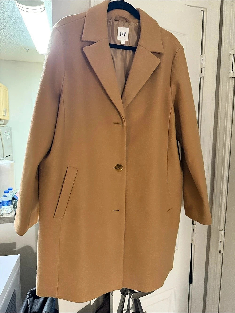 Gap Women's Wool-Style Coat Brown Size XL Like New